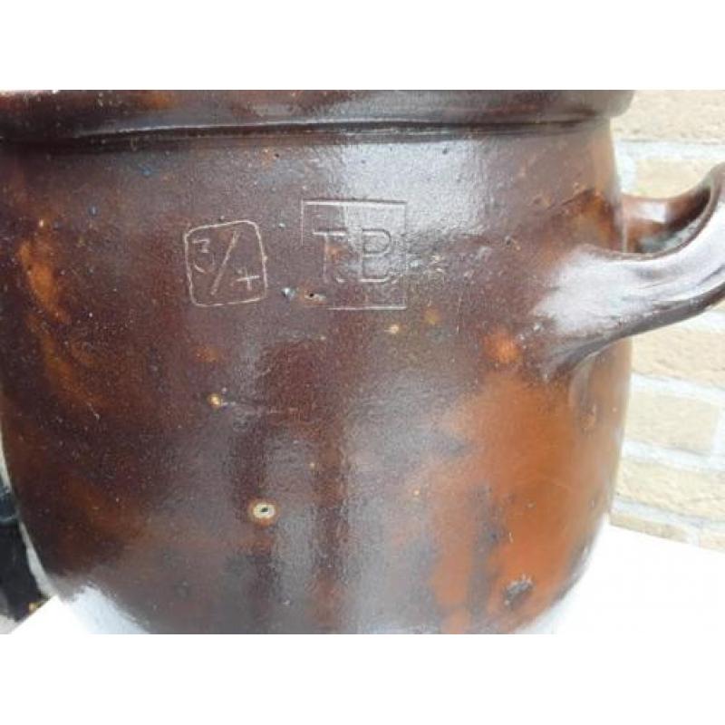 Mooie antieke keulse pot/grespot/bloempot