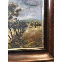 Heide landschap schilderij N Nijsen ? 40x30 cm