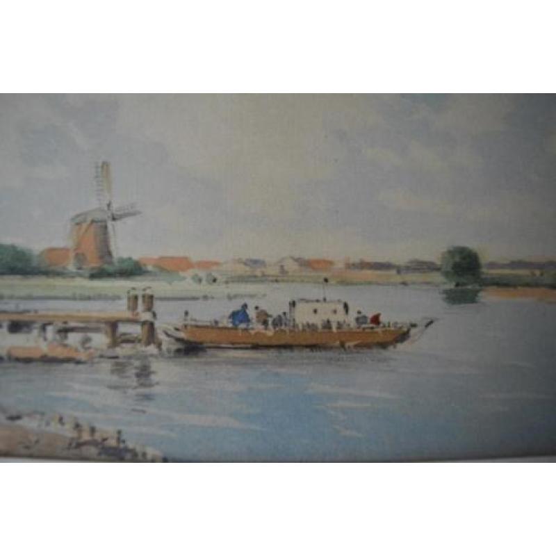 aquarel Gerrit van Jeveren (1904-1986)