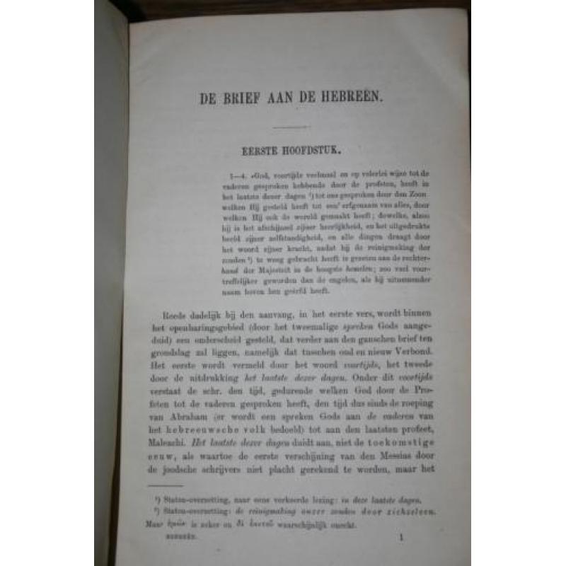 D. Chantepie de la Saussaye - De brief aan de Hebreen (1874)