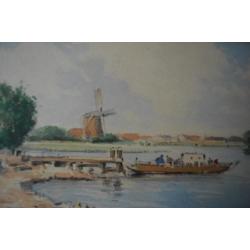 aquarel Gerrit van Jeveren (1904-1986)