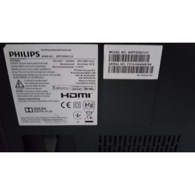 40" Philips LED TV met defect (smart tv)