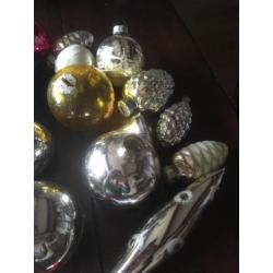 Antieke oude kerstballen set 38 stuks