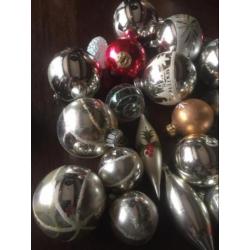 Antieke oude kerstballen set 38 stuks