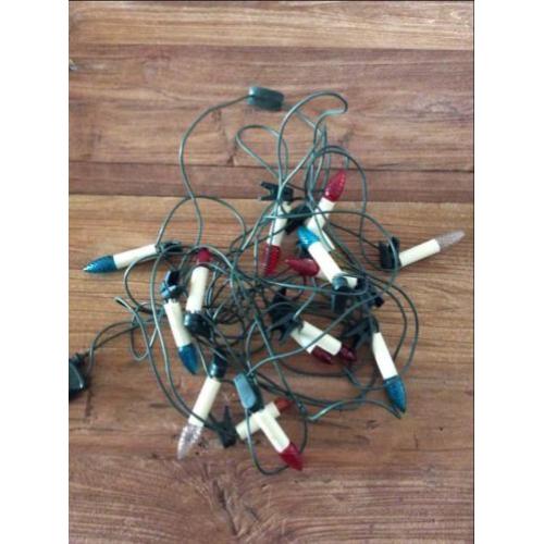 Oude vintage kerstverlichting 3x doos en 1x kleur los