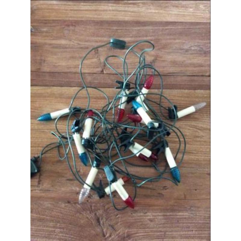 Oude vintage kerstverlichting 3x doos en 1x kleur los