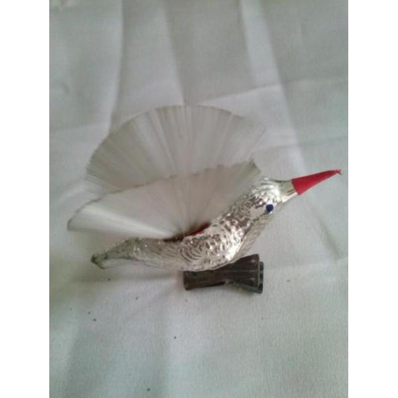 Antieke kerst bal vogel met dubbele vleugels bieden!
