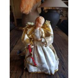 Wassen engel gezichtje Kerst brocante antiek paspop
