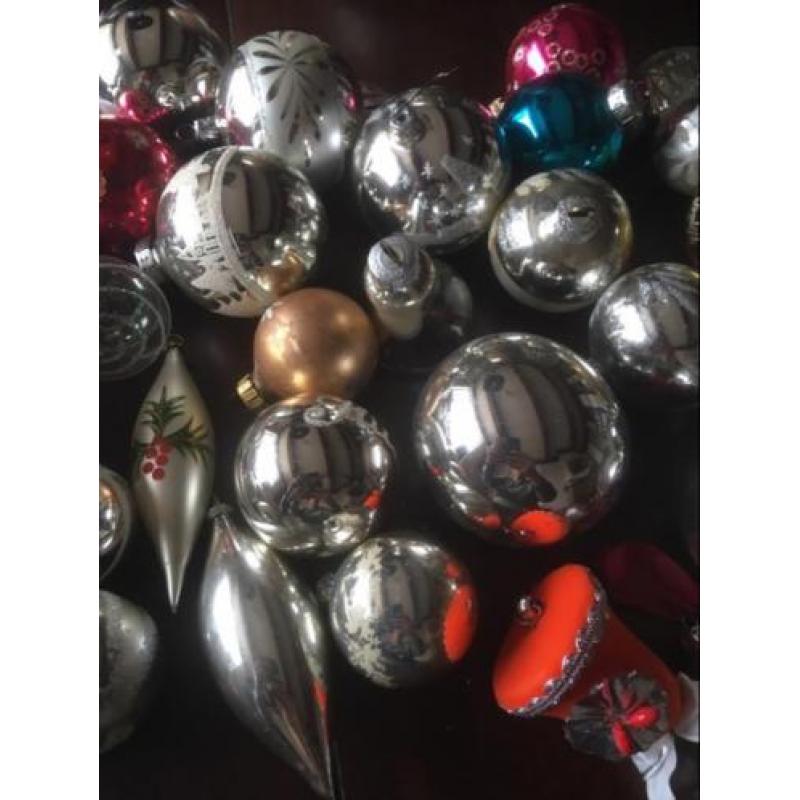 Antieke oude kerstballen set 38 stuks