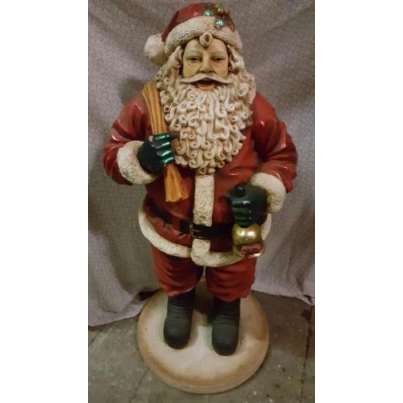 Zeer mooie grote kerstman van polyester