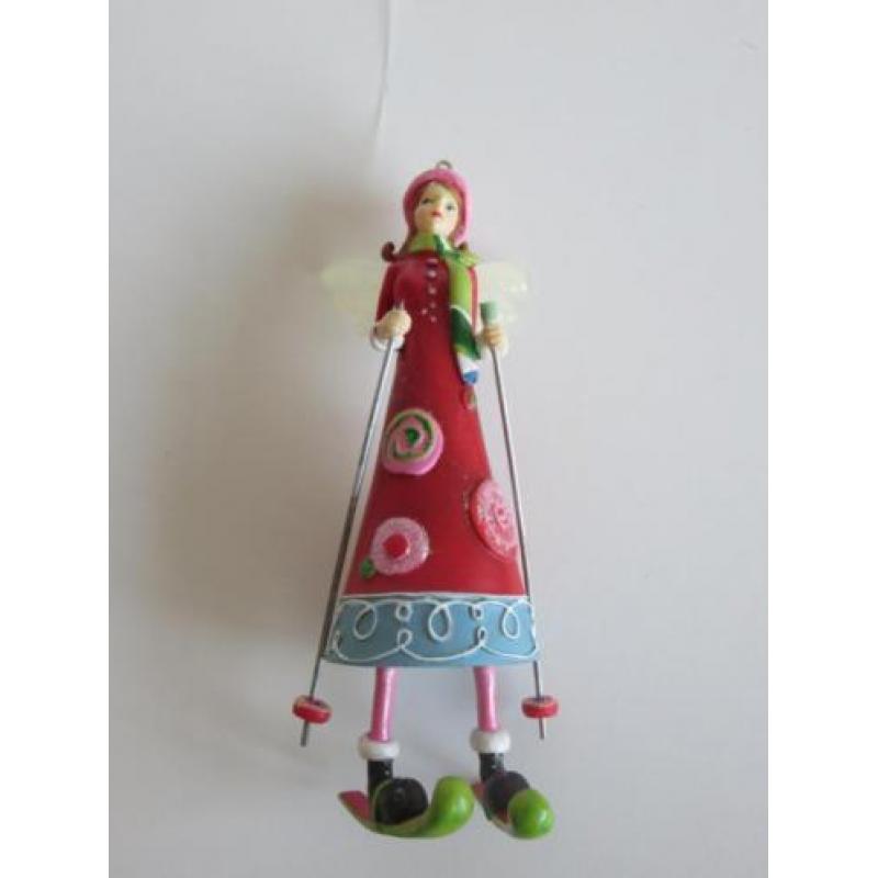 Elf, fee op ski's Kerstboom hanger, kerstbal