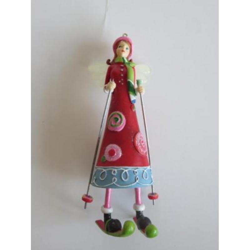 Elf, fee op ski's Kerstboom hanger, kerstbal