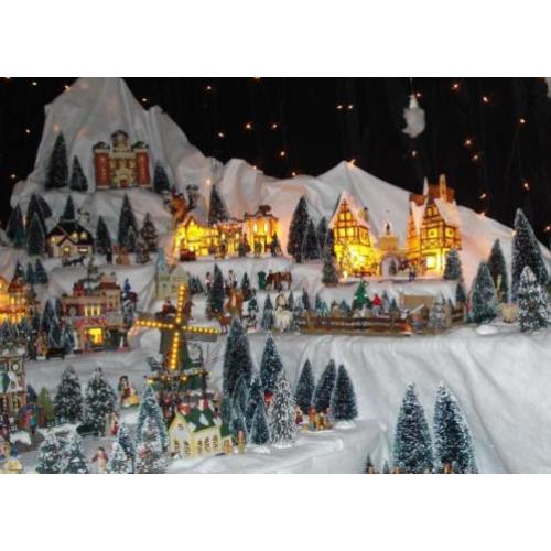 heel groot en uitgebreid kerstdorp