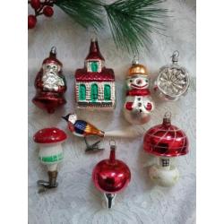 Oude kerstballen kerst figuren kerstversiering kerst ballen