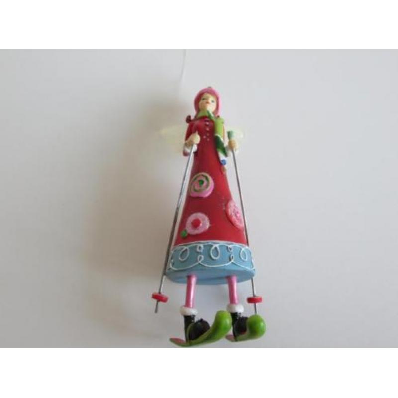 Elf, fee op ski's Kerstboom hanger, kerstbal