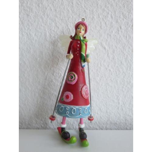 Elf, fee op ski's Kerstboom hanger, kerstbal
