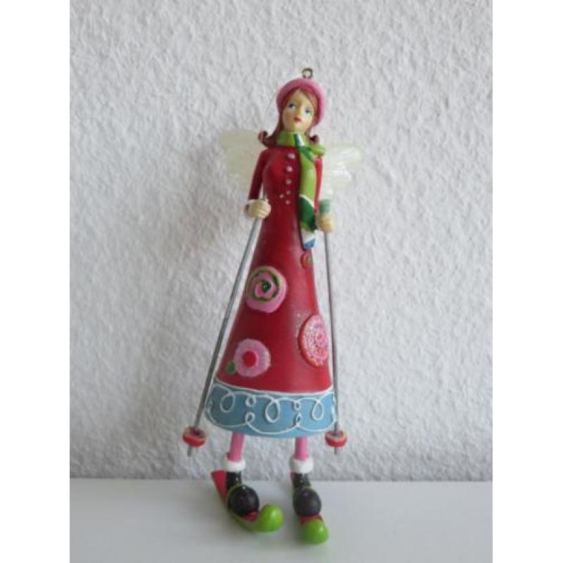 Elf, fee op ski's Kerstboom hanger, kerstbal