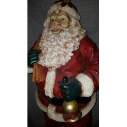 Zeer mooie grote kerstman van polyester