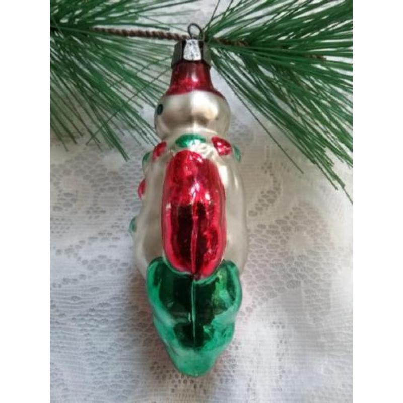 Oude antieke kerstbal figuur clown/pierrot kerstversiering