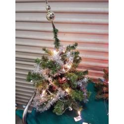 Kerstbomen klein met verlichting, 2x