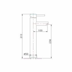 Hoge Wastafelmengkraan Beste Design White Motion XXL Mat Wit