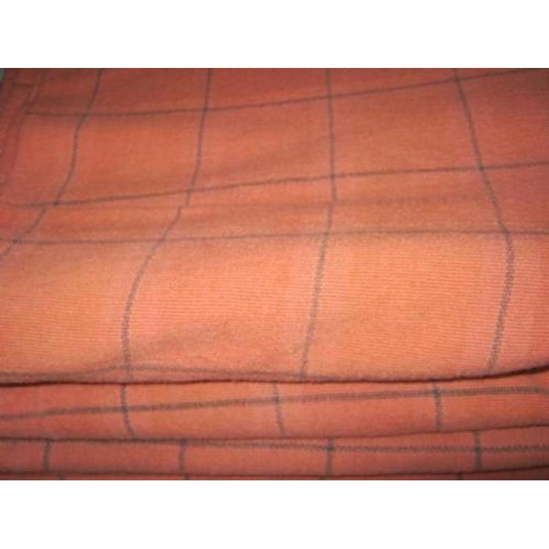 overgordijnen-stof, roze-rood, 2× 150×270 cm, katoen-linnen