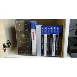 Playstation 4, 2 draadloze controllers, 10 spellen