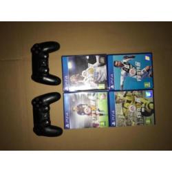 Playstation 4 met 2 controllers en FIFA