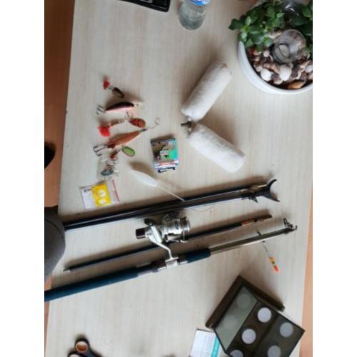 Vis hengel met paar accesoires