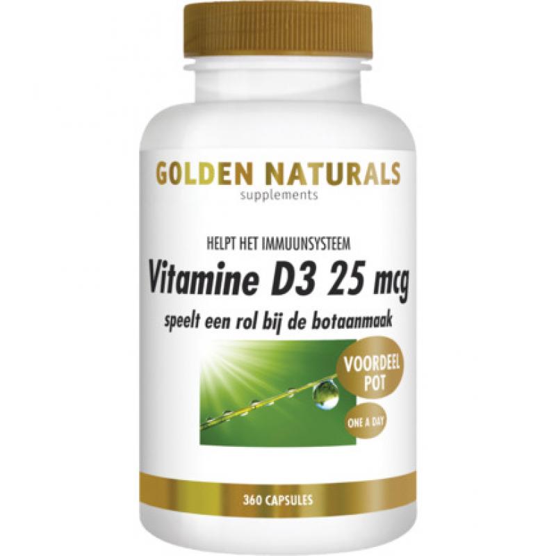Golden Naturals Golden Naturals Vitamine D3 25 Mcg (360sft)