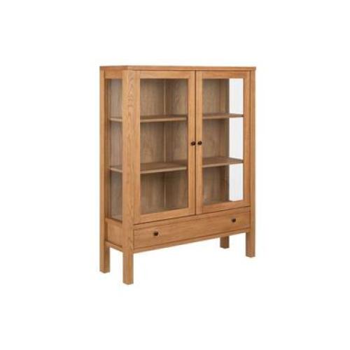 Vitrine Elva - bruin - 145,5x37x110 cm - Leen Bakker