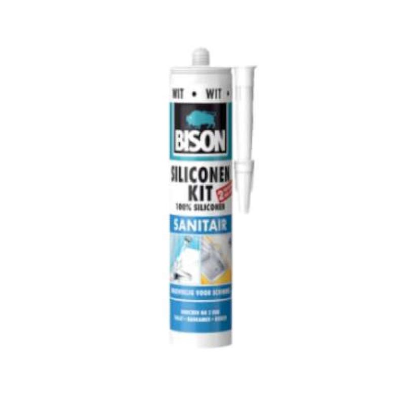 Bison Siliconekit Sanitair Wit 300ml | Mtools