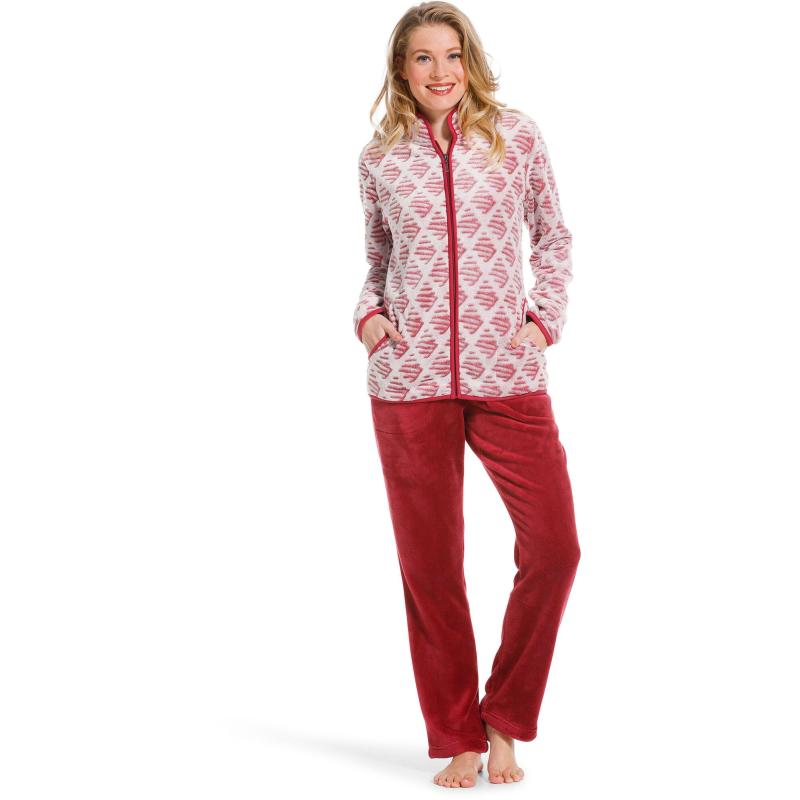 Pastunette dames huispak 80222-106-8 rood - Rood - 52