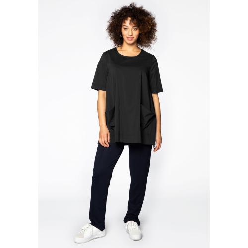 Tuniek met zakken popeline 54 56 black